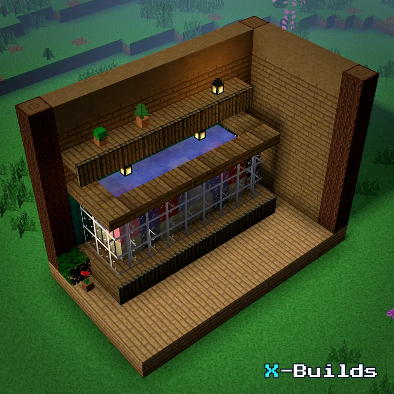 Aquarium, a Minecraft furniture build