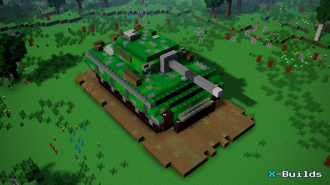 The Army Tank, a Minecraft vehicle build
