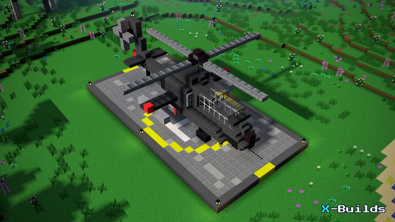 Attack Helicopter, a Minecraft build