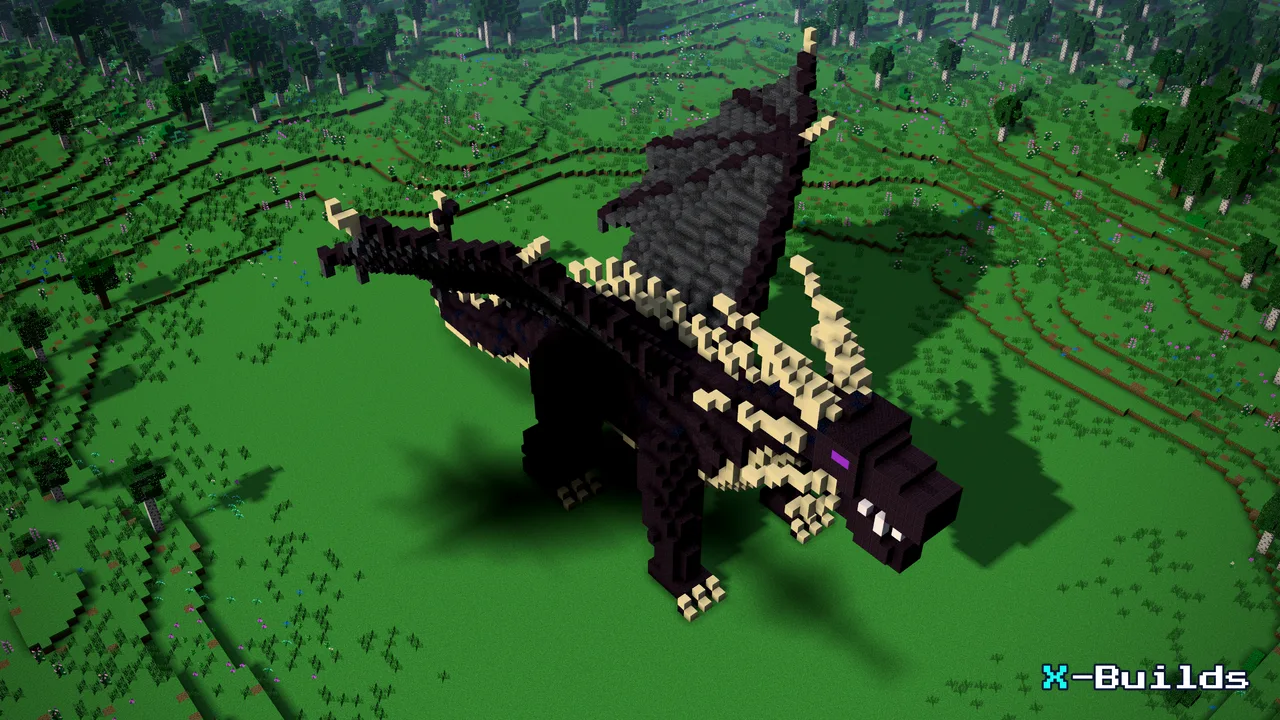 Black Dragon, a Minecraft build