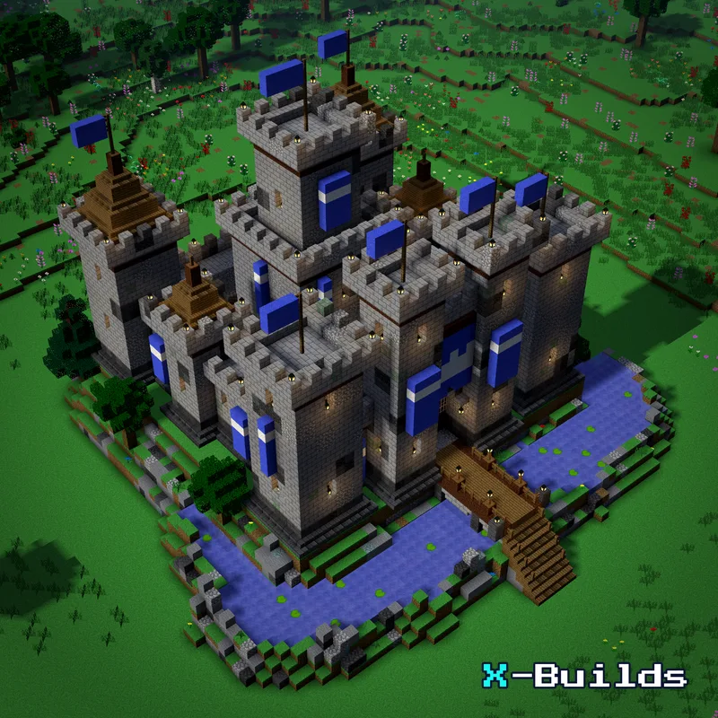 Castle Fortress, a Minecraft castle build