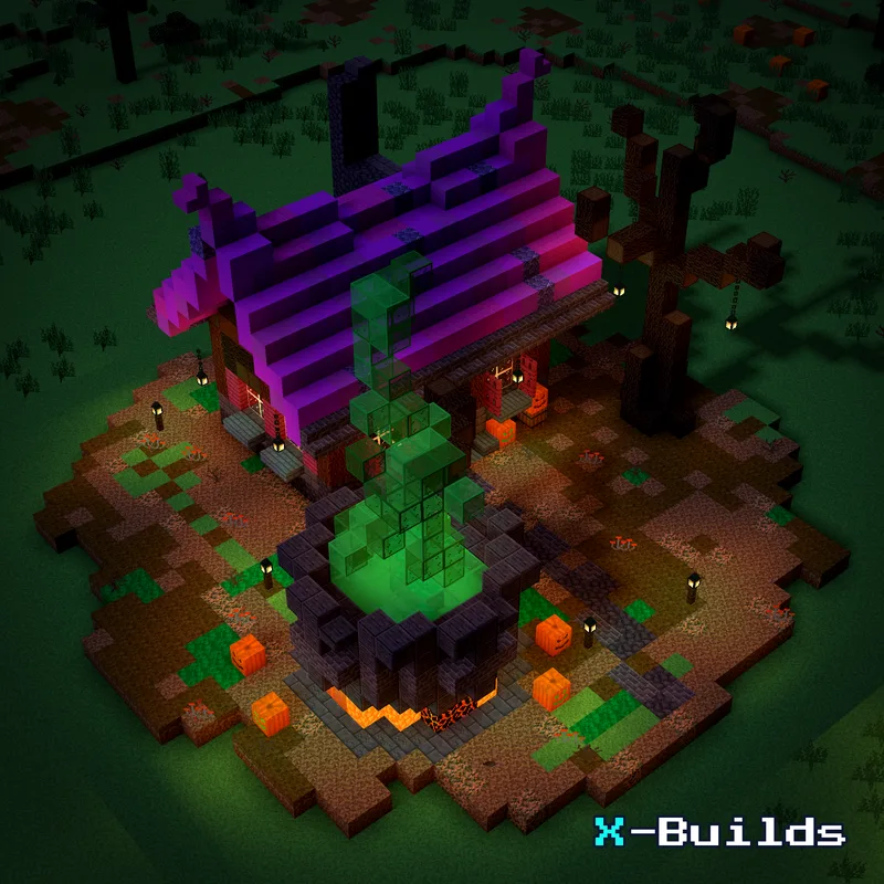 Cauldron Hut, a Minecraft house build