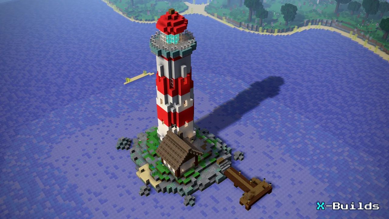 Coastal Lighthouse, a Minecraft build
