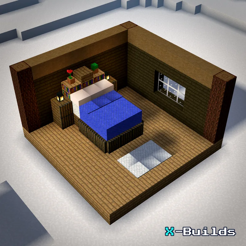 Cozy Double Bed, a Minecraft furniture build