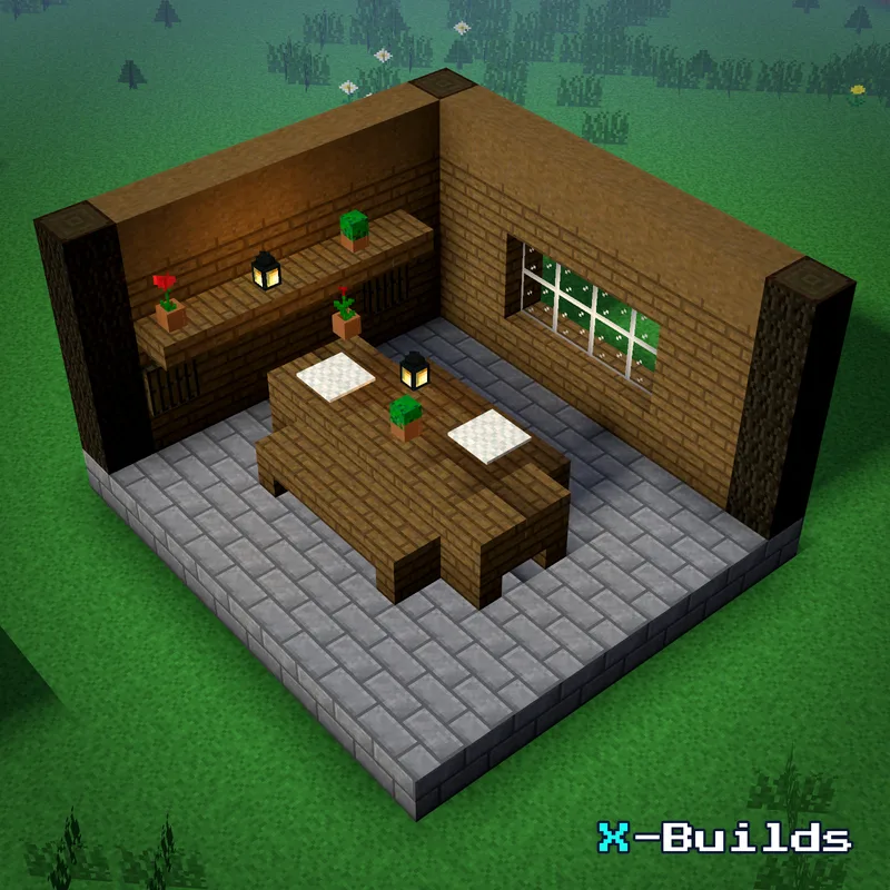 Dining Bench Set, a Minecraft furniture build