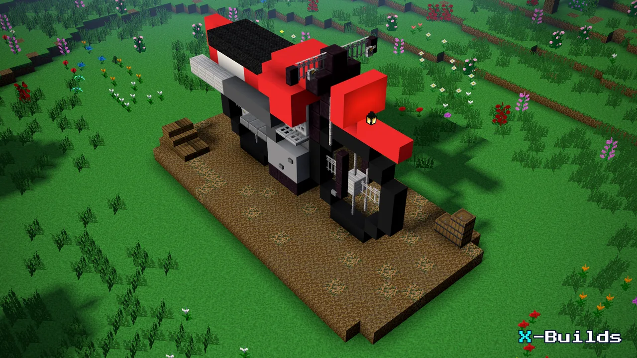 Dirt Bike, a Minecraft build