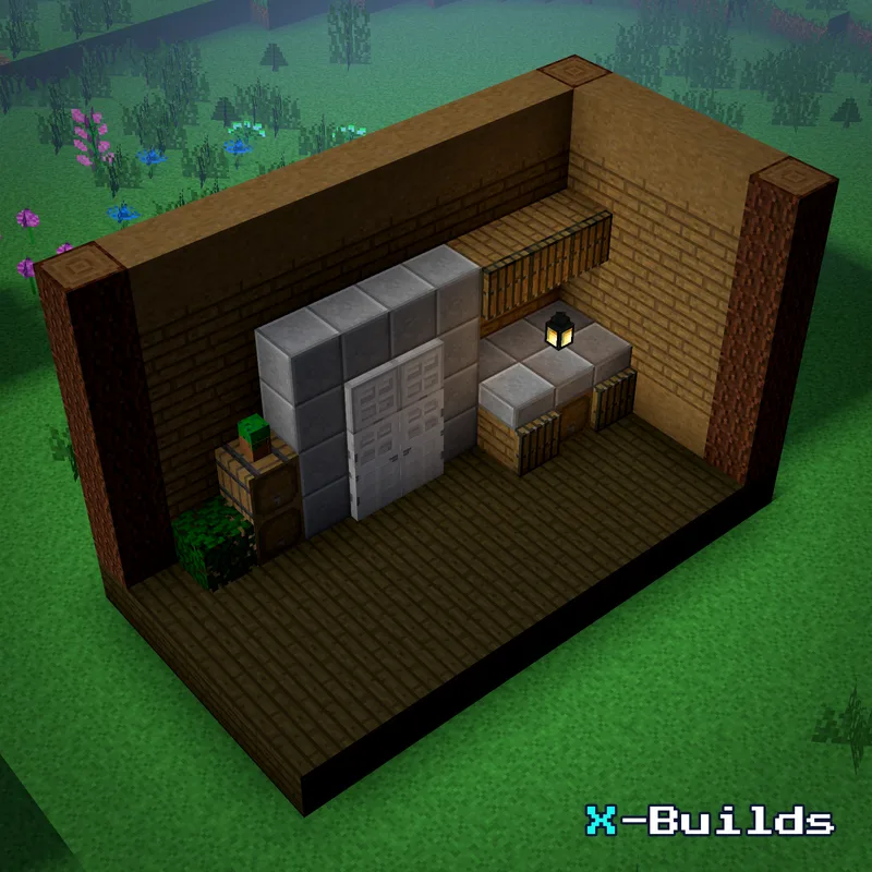 Double Door Fridge, a Minecraft furniture build