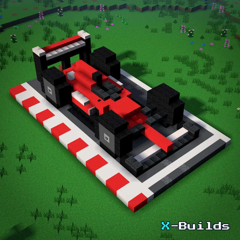 Formula Racing Car, a Minecraft vehicle build