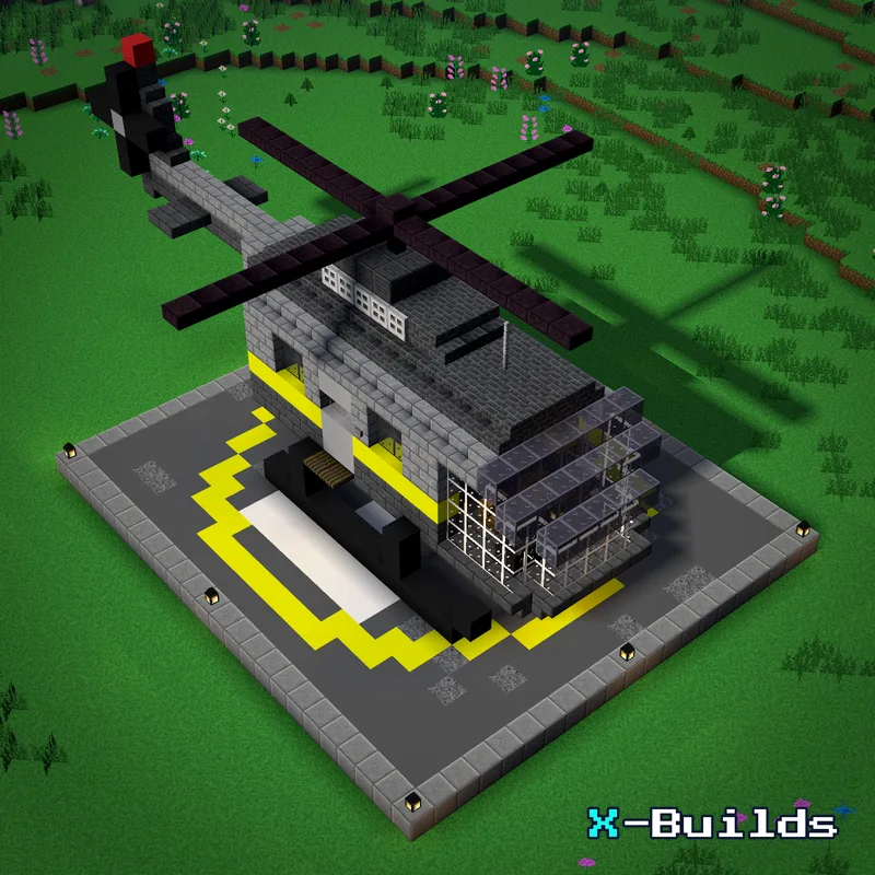 Helicopter, a Minecraft vehicle build