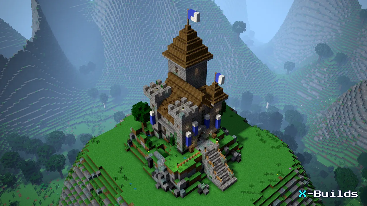Hilltop Keep, a Minecraft build
