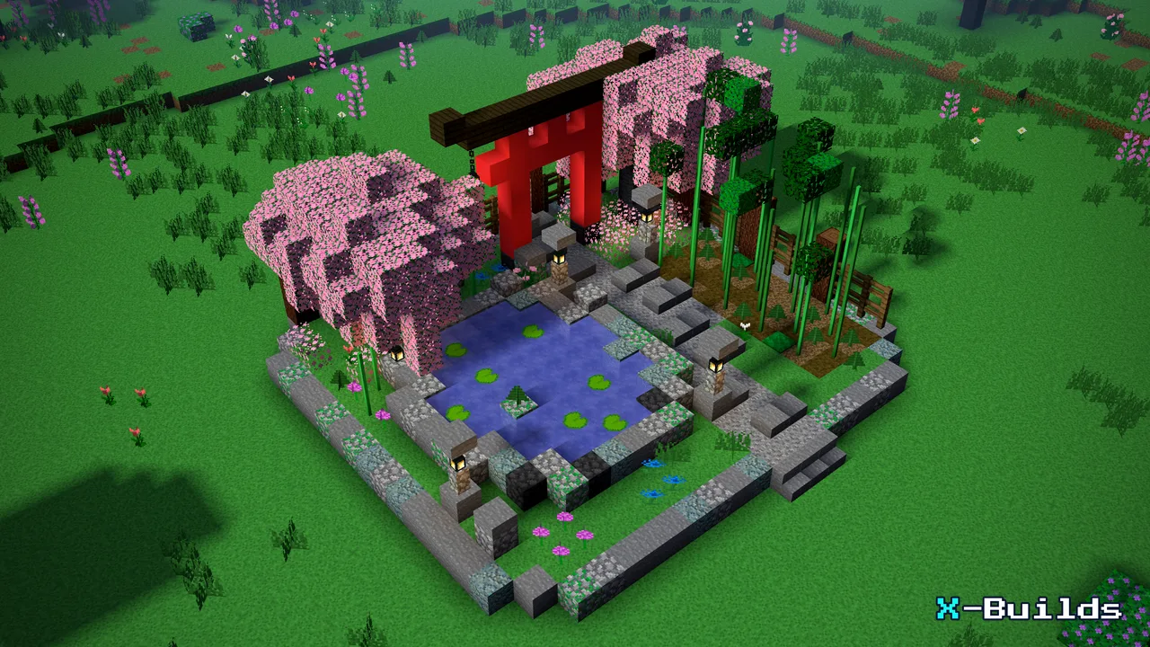 Japanese Garden, a Minecraft build