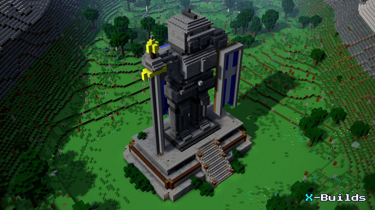 Knight Statue, a Minecraft build