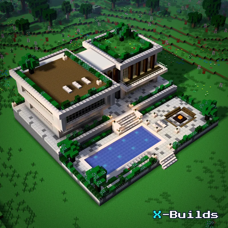Modern Luxury Villa, a Minecraft house build