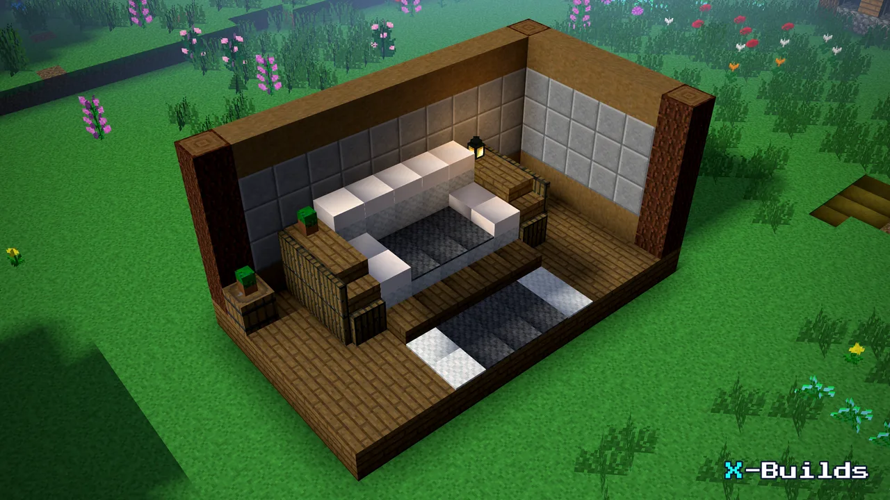 The Modern Sofa, a Minecraft furniture build