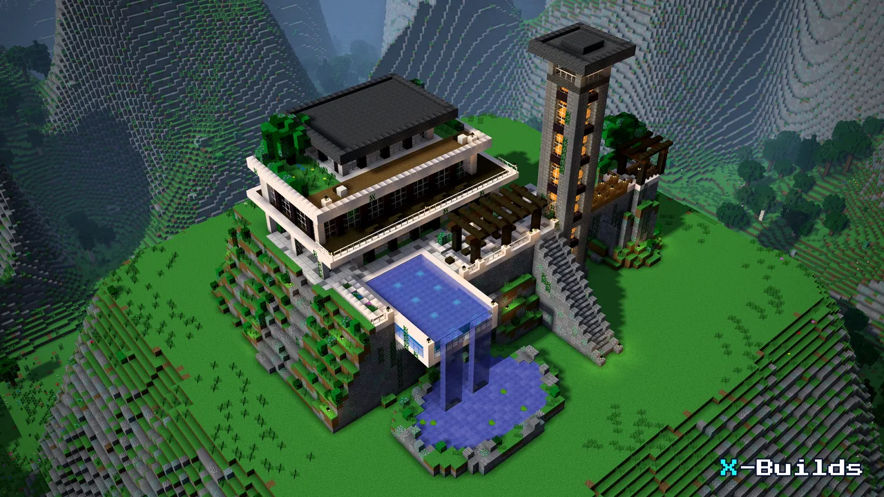 Mountain Resort, a Minecraft build