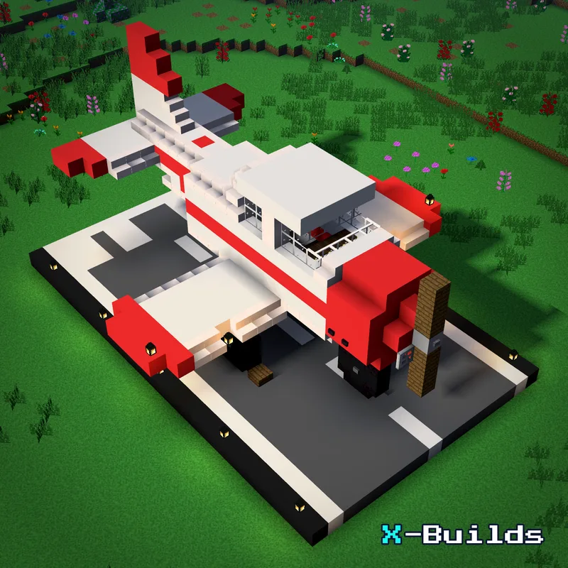 Propeller Airplane, a Minecraft vehicle build