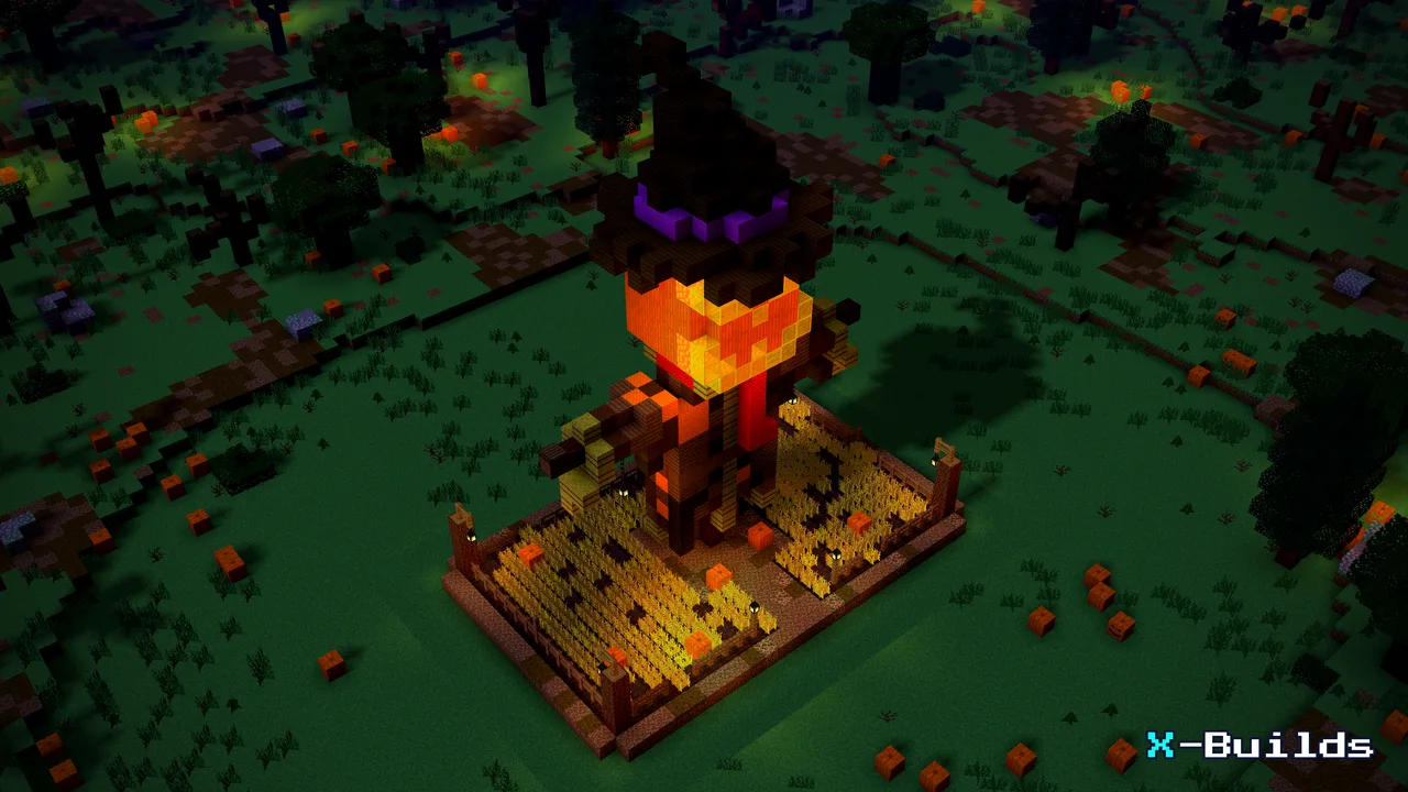 Pumpkin Scarecrow, a Minecraft build