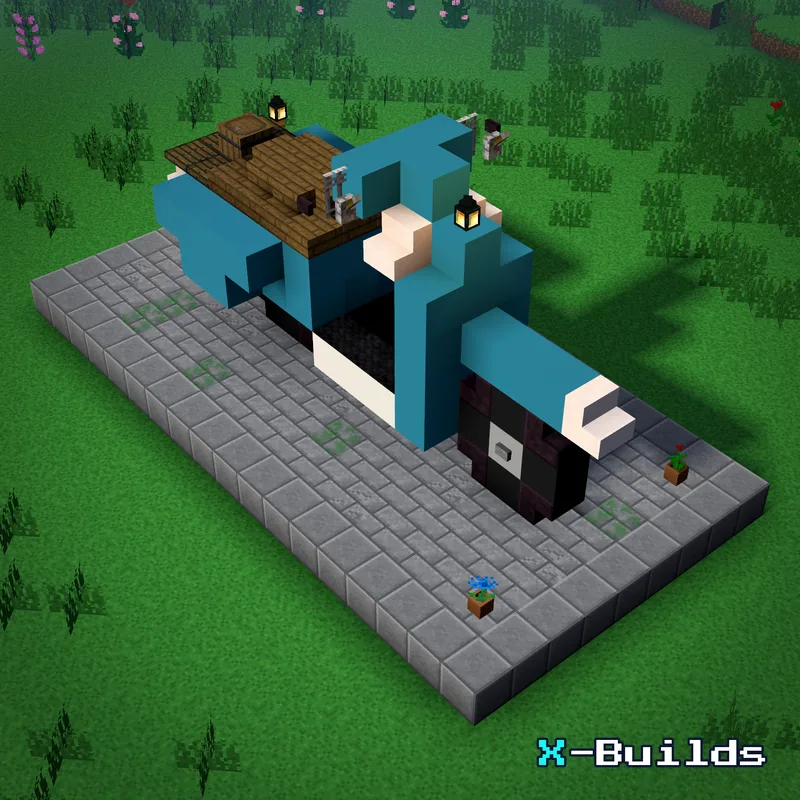 Retro Scooter, a Minecraft vehicle build
