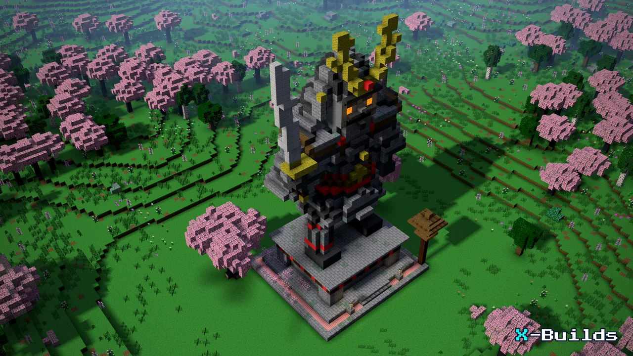 Samurai Statue, a Minecraft build