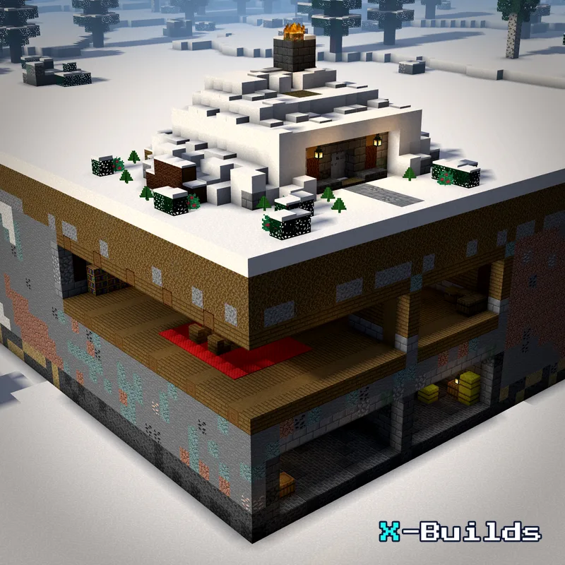 Snow Bunker, a Minecraft base build