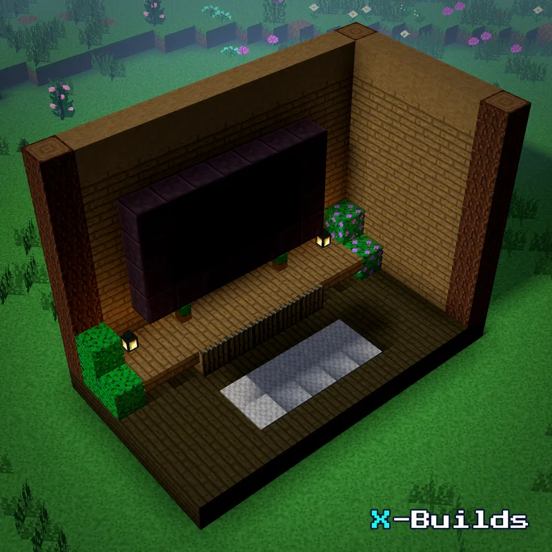 TV Unit, a Minecraft furniture build
