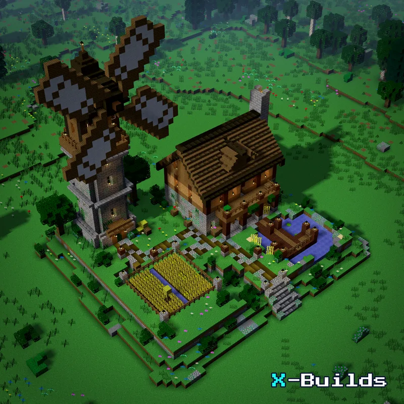 Windmill Cottage, a Minecraft house build