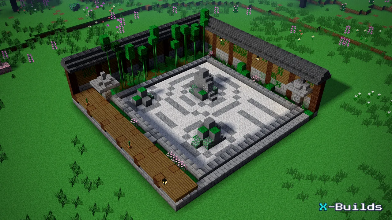 Zen Garden, a Minecraft build